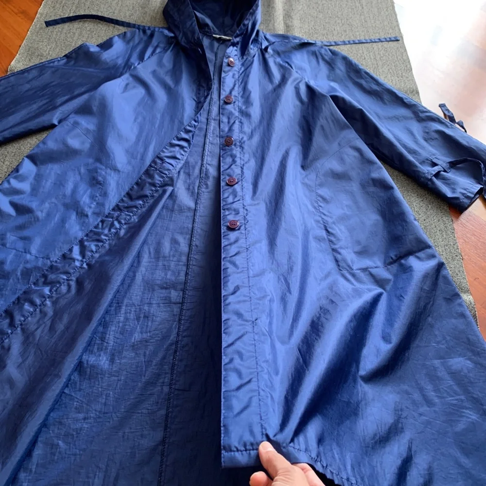 Windbreaker Hooded Long Jacket Vintage Alorna S/M - Picture 10 of 14